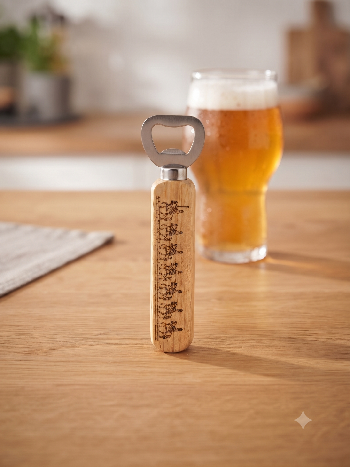 Holz-Flaschenöffner Fürstenzug – Souvenir aus Dresden