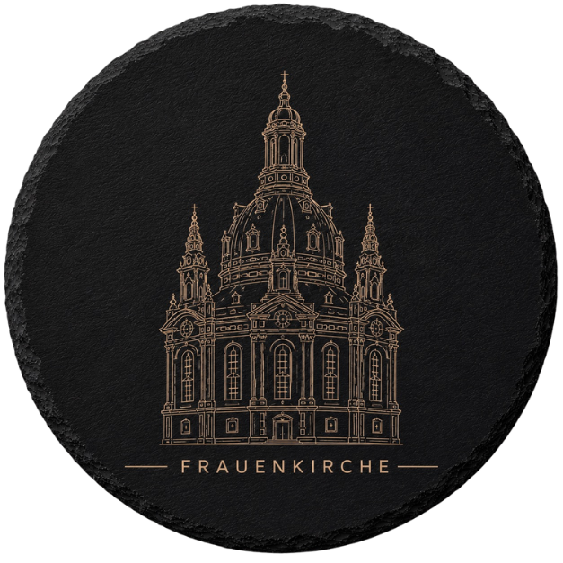 4er Set Frauenkirche Dresden, rund