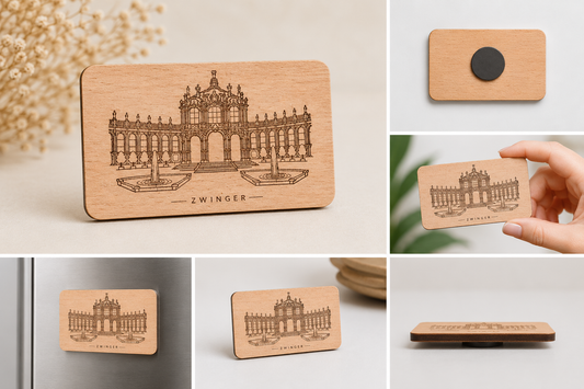 Holzmagnet „Zwinger“ – Handgefertigtes Dresden-Souvenir