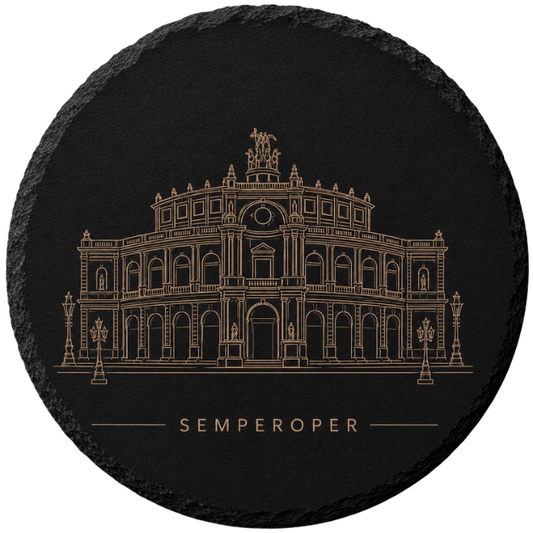4er Set Frauenkirche Semperoper, rund