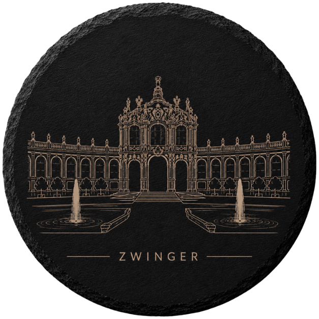 4er Set Frauenkirche Zwinger, rund